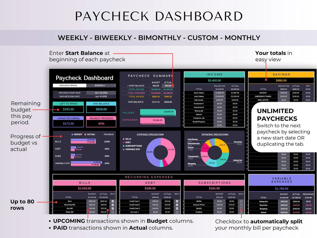 Paycheck Budget V-4